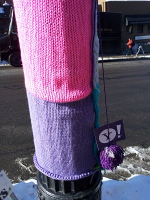 Yarn bombing at Sundance... sponsored by Yahoo!