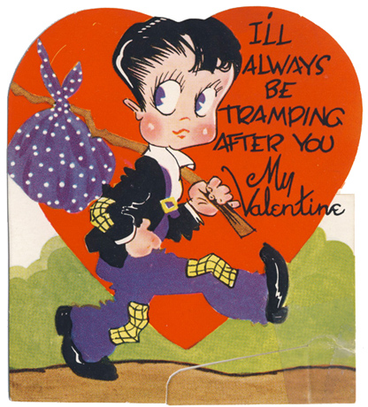 vintage valentine - always be tramping after you