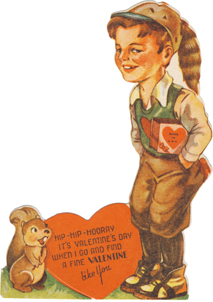 vintage Valentine Day cards can be really, really creepy regardless of the message. This one's all in the art.